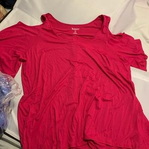 Roaman’s Plus Size Cold Shoulder Tee sz 3x